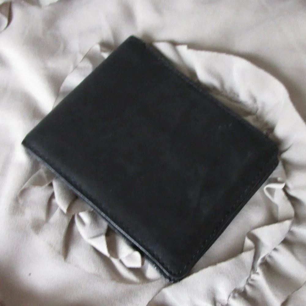 new men's leather folding wallet